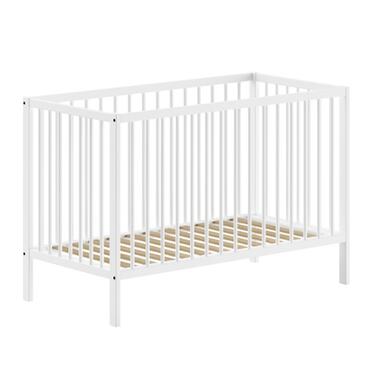 Lit bébé Dino - 60x120cm - réglable - bois de pin blanc product