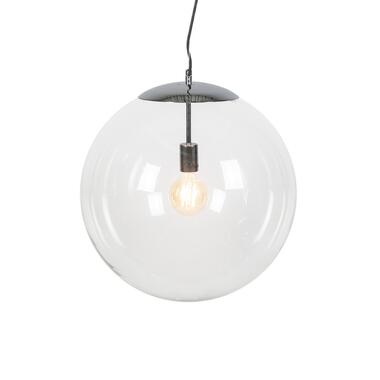 Qazqa hanglampen ball hl zilverkleurig e27 product