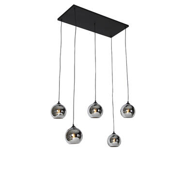 Qazqa hanglampen wallace grijs e27 product