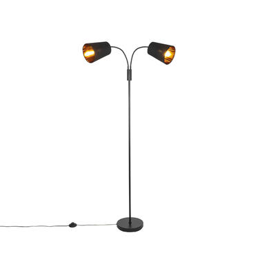 Qazqa vloerlampen carmen zwart e14 product