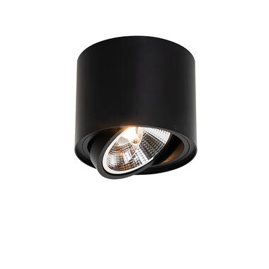 Qazqa spot de plafond moderne noir orientable et inclinable ar111 - rondoo up product