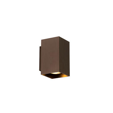 Qazqa applique murale moderne bronze foncé carrée 2 lumières - sandy product