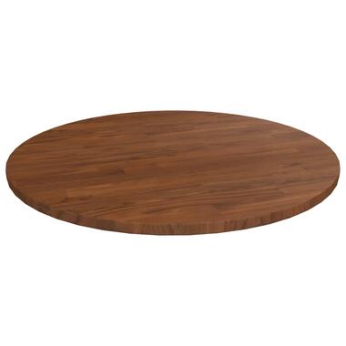 vidaXL Tafelblad rond Ø50x1,5 cm bewerkt massief eikenhout donkerbruin product