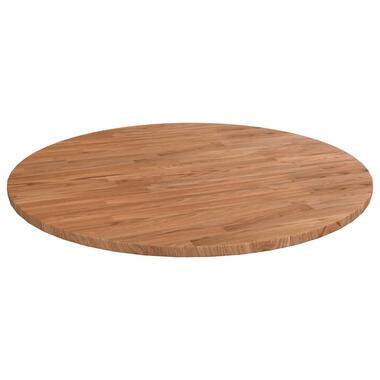 vidaXL Tafelblad rond Ø90x1,5 cm bewerkt massief eikenhout lichtbruin product