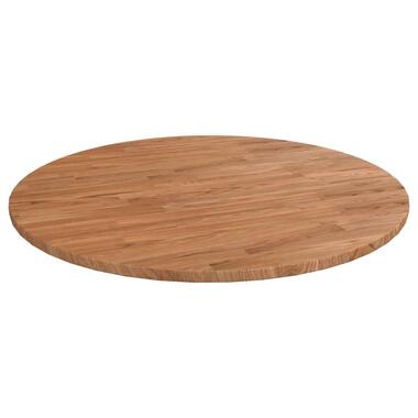 vidaXL Tafelblad rond Ø70x1,5 cm bewerkt massief eikenhout lichtbruin product