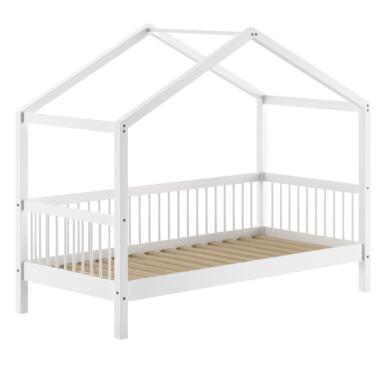 Lit maison Forrest 90x200cm - bois d'hêtre massif - blanc product