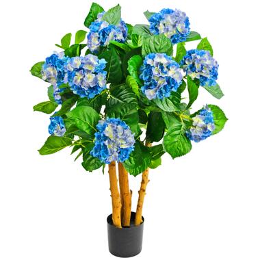 Hoyz Greenery - Plante artificielle Hortensia 85 cm bleu product