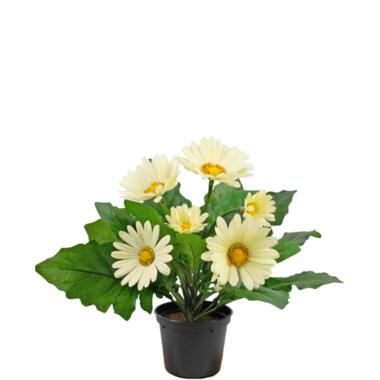 Hoyz Greenery - Kunstplant Gerbera 28 cm wit product