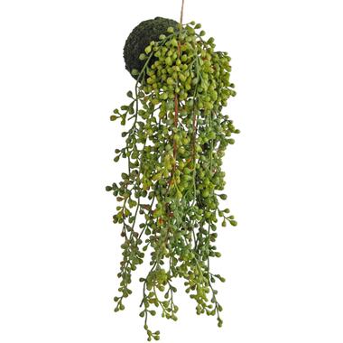 Hoyz Greenery - Kunst hangplant vetplant op bol 40 cm product