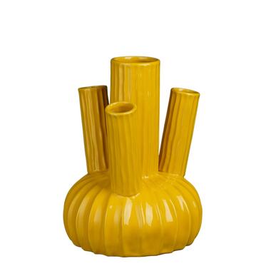 Mica Decorations Felipe Vase à tulipes - H27 x Ø20 cm - Jaune product