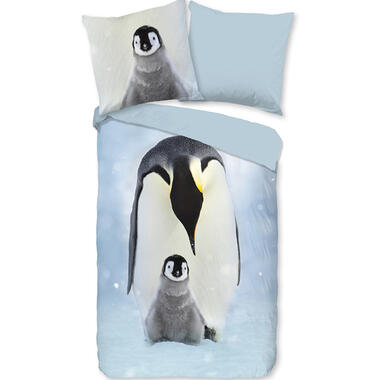 Good Morning Pinguïns Flanel Debedovertrek Multi-Lits-jumeaux (270 x 200/220 cm) product