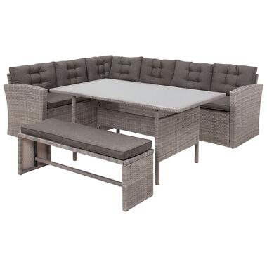 VITERBO - Loungeset voor 8 - Grijs - PE rotan product