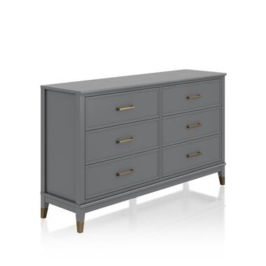 Westerleigh - Commode met 6 laden in grijs MDF product