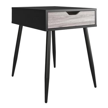 Copley - Table d'appoint avec 1 tiroir en aspect chêne / noir product