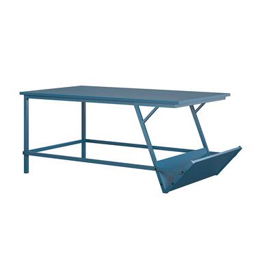 Regal - Salontafel in blauw met metalen frame product