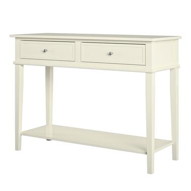 Franklin - Table console avec 2 tiroirs en MDF blanc product