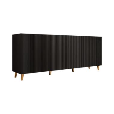 Meubella - Dressoir Palamos - Mat zwart - 200 cm product
