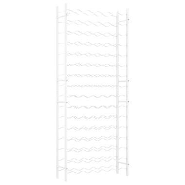 vidaXL Wijnrek voor 96 flessen metaal wit product