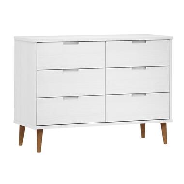 vidaXL - armoire à tiroirs - Blanc - Bois de pin product