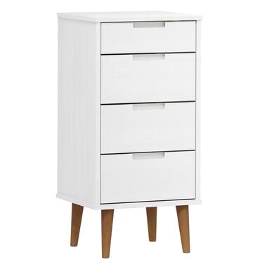 vidaXL - armoire à tiroirs - Blanc - Bois de pin product