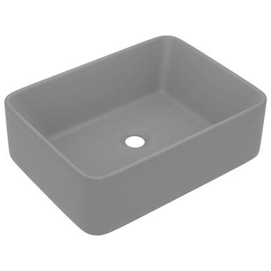 vidaXL Lavabo de luxe Gris clair mat 41x30x12 cm Céramique product