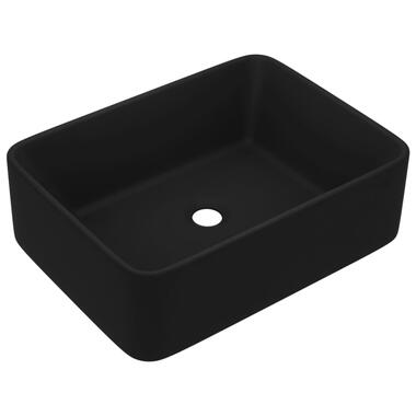 vidaXL Lavabo de luxe Noir mat 41x30x12 cm Céramique product