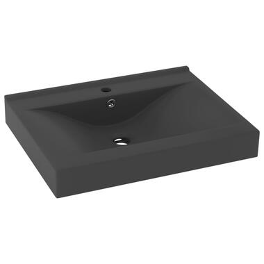 vidaXL Lavabo avec trou de robinet Gris foncé mat 60x46 cm Céramique product