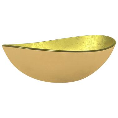 vidaXL Lavabo Verre trempé 54,5x35x15,5 cm Doré product