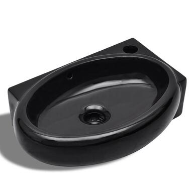 Vasque à trou de trop-plein/robinet céramique pour salle de bain Noir product