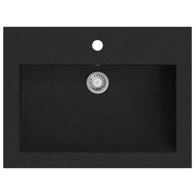 vidaXL Lavabo en granit 600 x 450 x 120 mm Noir product