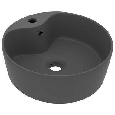 vidaXL Lavabo de luxe avec trop-plein Gris foncé mat 36x13cm Céramique product