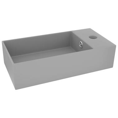 vidaXL Lavabo de salle de bain avec trop-plein Céramique Gris clair product