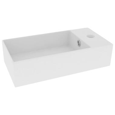 vidaXL Lavabo de salle de bain avec trop-plein Céramique Blanc mat product