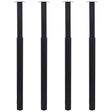 vidaXL Pieds de table tÃ©lescopiques 4 pcs Noir 710 mm - 1100 mm product