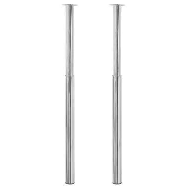 vidaXL Pieds de table tÃ©lescopique 2 pcs Chrome 710 mm - 1100 mm product