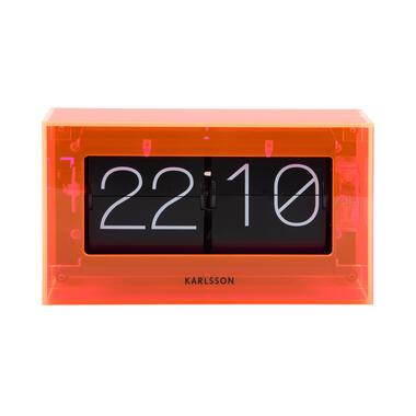 Karlsson - Horloge de table Boxed Flip - Orange fluo product