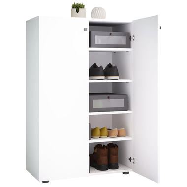 Hioshop LonaXL5DT schoenenkast 2 deuren wit. product