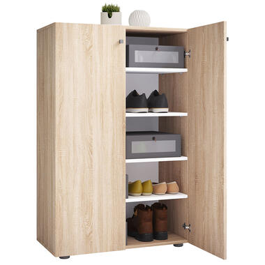 Hioshop LonaXL5DT schoenenkast 2 deuren eik decor. product