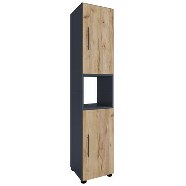 Flandu armoire haute pour salle de bain 2 portes anthracite, product