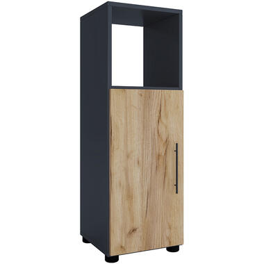 Flandu armoire de salle de bain 1 porte anthracite, chêne product