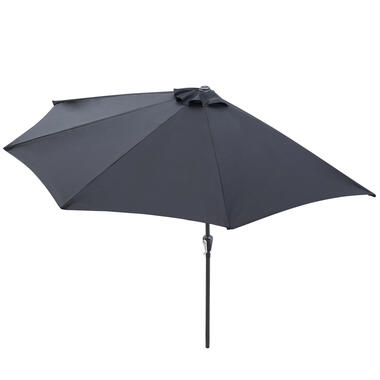 Halfronde Parasol voor Balkon of Terras, 3 meter diameter, Zwart product