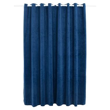 vidaXL Gordijn verduisterend met ringen 290x245 cm fluweel blauw product