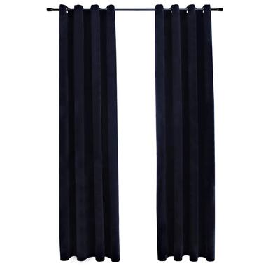 vidaXL - rideau - Noir - Velours - 140 x 245 cm - 2 pcs product