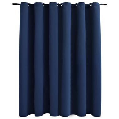 vidaXL Rideau occultant avec anneaux en mÃ©tal Bleu 290x245 cm product