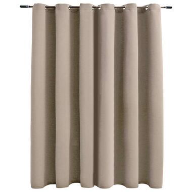 vidaXL Rideau occultant avec anneaux en métal Beige 290x245 cm product