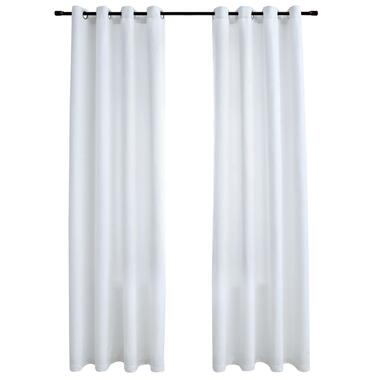 vidaXL - rideau - Blanc - Tissu - 140 x 245 cm - 2 pcs product