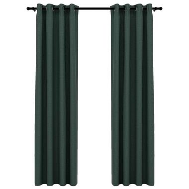 vidaXL - rideau - Vert - Tissu - 140 x 225 cm - 2 pcs product