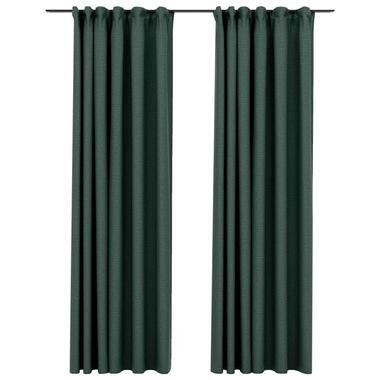 vidaXL - rideau - Vert - Tissu - 140 x 245 cm - 2 pcs product