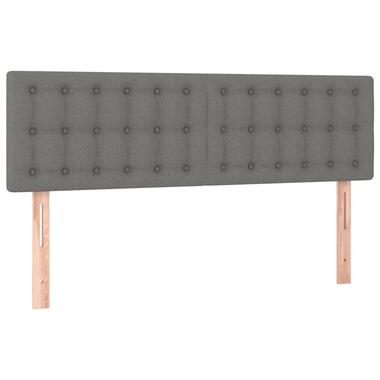 vidaXL Tête de lit à LED Gris foncé 144x5x78/88 cm Tissu product