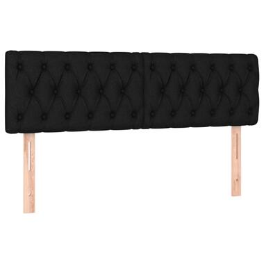 vidaXL Tête de lit à LED Noir 144x7x78/88 cm Tissu product